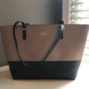 Porcini/Black Tote